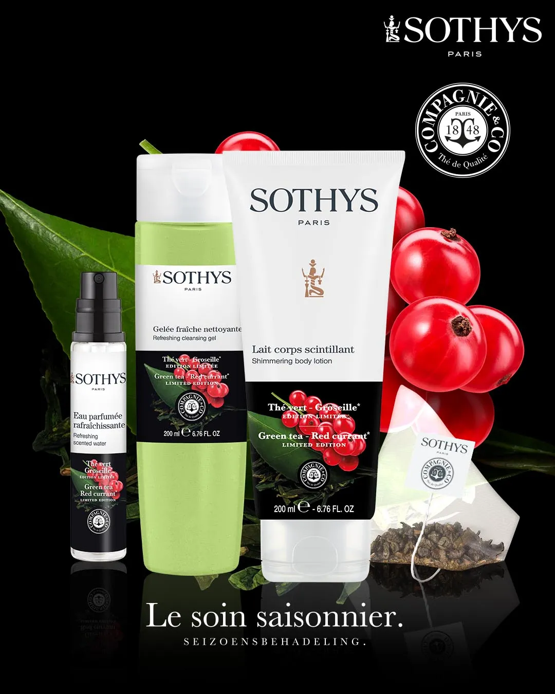 Sothys Spring–Summer 2026 seizoensbehandeling — groene thee en rode bessen